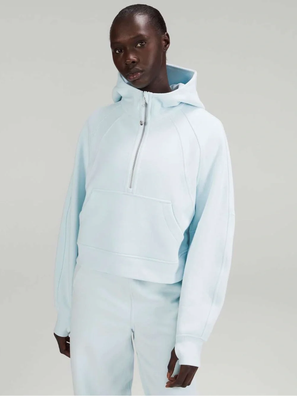 lululemon athletica Pale Blue Half-Zip Sweatshirt